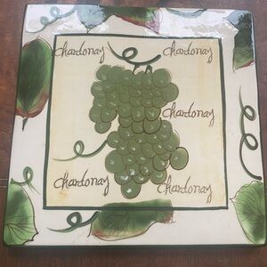 Style-eyes by Baum Bros decorative ceramic accent tile/trivet/ wall hanging